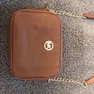Small Brown & Gold Michael Kors Purse Crossbody